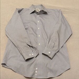 NWOT Joseph Abboud Blue and White Checkered Button Down Shirt